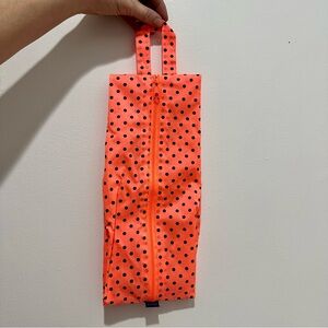 NWOT Baggu 3D Zip Pouch Medium - Bright Orange Dots